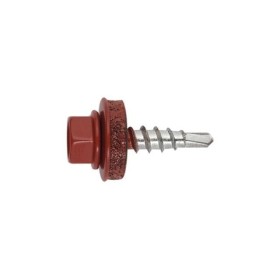 Fassadenschraube Metall-Holz. RAL 3009. Oxidrot