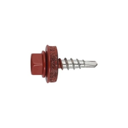 Fassadenschraube Metall-Holz. RAL 3009. Oxidrot