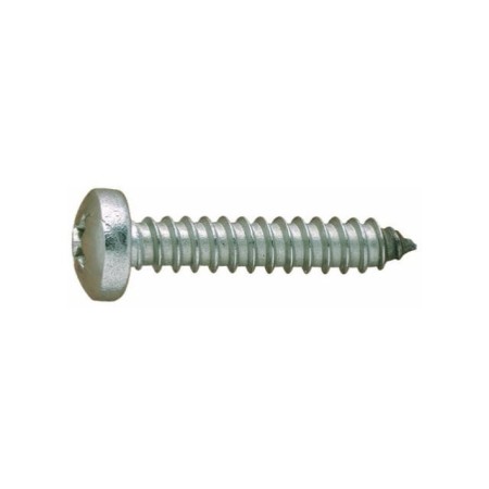 Linsen-Blechschraube mit PH-Kreuzschlitz. Rostfreier Stahl A2. PH-Kreuzschlitz