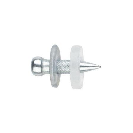 Nägel für die Bolzenschubtechnik. Rondellenbolzen, gerändelt mit doppelter ø 12 mm Metallrondelle