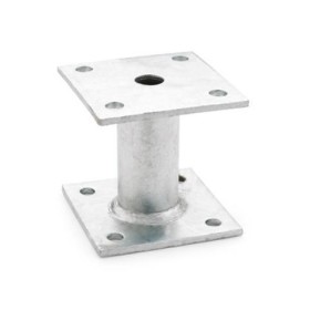 Pfostenträger. Pfostenträger, gleiche Platten, feuerverzinkt