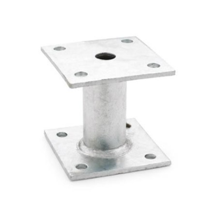 Pfostenträger. Pfostenträger, gleiche Platten, feuerverzinkt