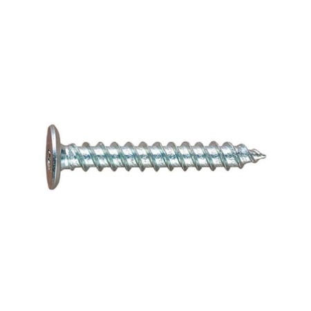Schraube mit zylinderförmigem Kopf, extraflach, mit Feingewinde für Aluminium und PH-Kreuzschlitz. Verzinkt.