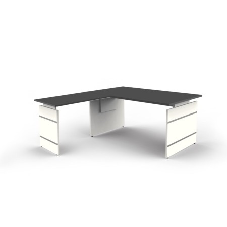 SCHREIBTISCH AVETO (WANGENGESTELL) mit Anbautisch