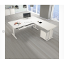 SET : Steh-Sitz Eck-Schreibtisch ERGO + ERGO Bürostuhl