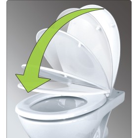 WC - Sitz Duroplast Absenkautomatik, Schnellverschluss