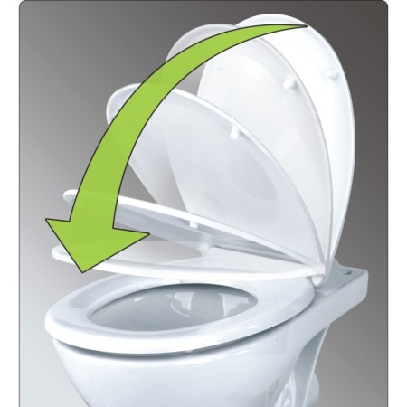 WC - Sitz Duroplast Absenkautomatik, Schnellverschluss