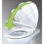 WC - Sitz Duroplast Absenkautomatik, Schnellverschluss