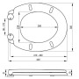 WC - Sitz Duroplast Absenkautomatik, Schnellverschluss