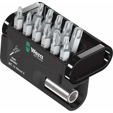 WERA BIT SET MIT UNIVERSALHALTER WOOD 12-TLG