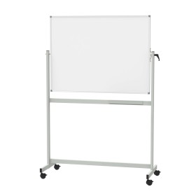 Mobiles Whiteboard Standard, Drehbar Kunststoffbeschichte Grau