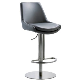 Barhocker grau Kunstleder