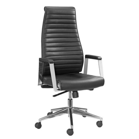 Deluxe Chefsessel schwarz Leder