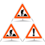 Faltsignal Construction 2x 1.14 Baustelle/1x 1.30 Andere Gefahren N90 (Kombiniert)