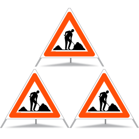 Faltsignal Construction 3x1.14 Baustelle N70