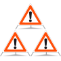 Faltsignal Construction 3x1.30 Andere Gefahren N60