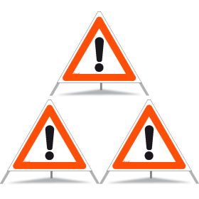 Faltsignal Construction 3x1.30 Andere Gefahren N70