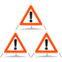 Faltsignal Construction 3x1.30 Andere Gefahren N90