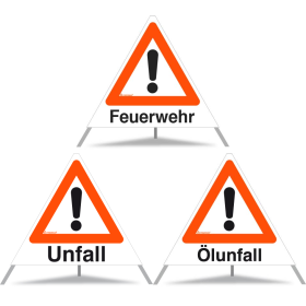 Faltsignal TFPD 1.30 Feuerwehr/1.30 Unfall/1.30 Ölunfall R70 (Kombiniert)