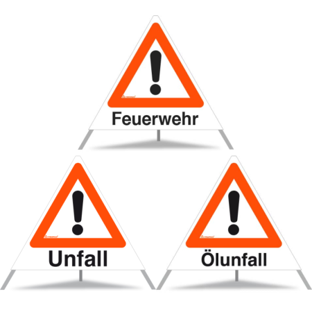 Faltsignal TFPD 1.30 Feuerwehr/1.30 Unfall/1.30 Ölunfall R70 (Kombiniert)