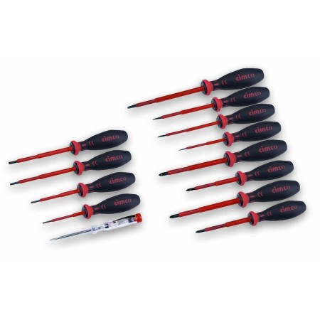 VDE Schraubendreher-Set 13teilig Cimco Schlitz, Kreuzschlitz Phillips, Kreuzschlitz Pozidriv, Innen-TORX