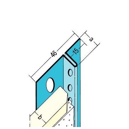 Anschlussprofil TB, für 12.5mm GKB, 15mm Schattenfugenschenkel