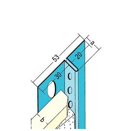 Anschlussprofil TB, für 12.5mm GKB, 20mm Schattenfugenschenkel