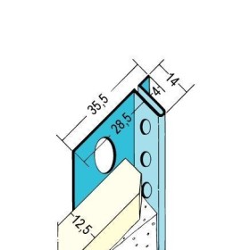 Anschlussprofil TB, für 12.5mm GKB, 4mm Schattenfugenschenkel