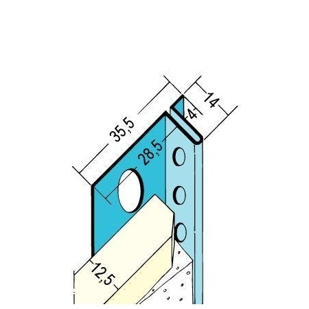 Anschlussprofil TB, für 12.5mm GKB, 4mm Schattenfugenschenkel
