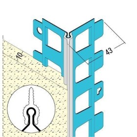 Kantenprofil für Aussenputz 10mm Kante weiss