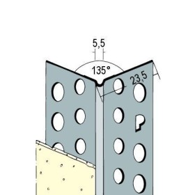 Kantenprofil TB für 1mm Putzdicke, LW 135º
