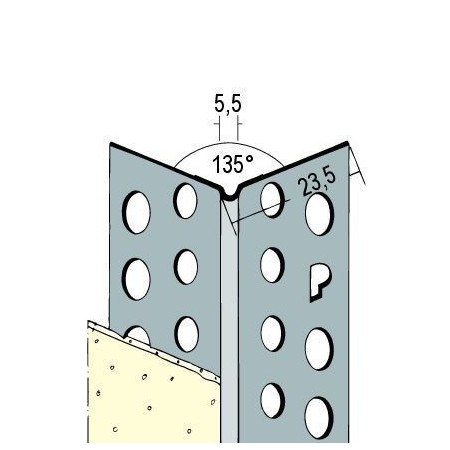 Kantenprofil TB für 1mm Putzdicke, LW 135º