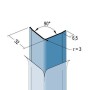 Kantenschutzprofil zum Kleben, 32x32x1.25mm