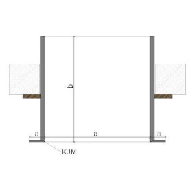 ProFORM Oberlicht in 2x12.5 GKF mit KUM-Schürze