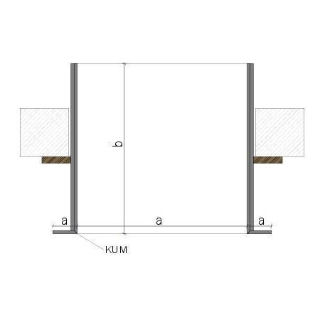 ProFORM Oberlicht in 2x12.5 GKF mit KUM-Schürze