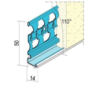 Sockelprofil für Aussenputz ab 14mm Putzdicke