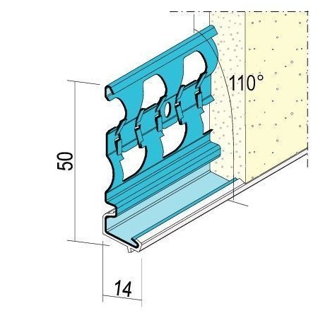 Sockelprofil für Aussenputz ab 14mm Putzdicke