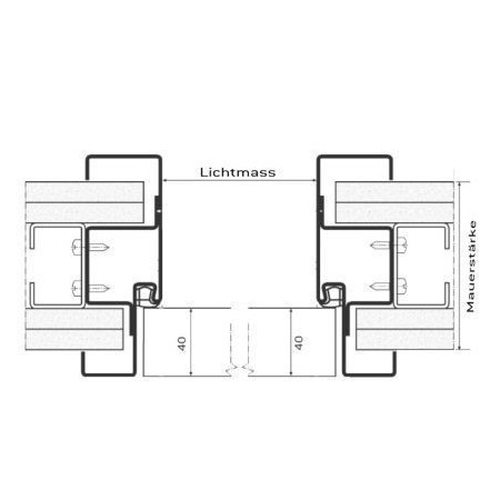 Ständerwerkzarge LBW-s MF 125mm