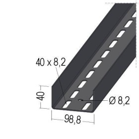 UA 100-2.0 Aussteifungsprofil, beschichtet C3-C5