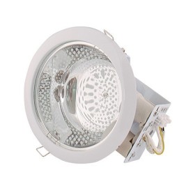 HL 611-Chrom-2 x 20W ESL-E27-Downlights / Energiesparlampen