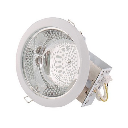 HL 611-Chrom-2 x 20W ESL-E27-Downlights / Energiesparlampen