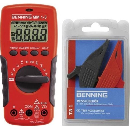 Benning MM 1-3 + Set TA 1 Hand-Multimeter digital