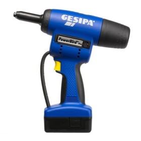 Gesipa Blindniet-Setzgerät PowerBird Pro (1 Li-Ion Akku 2,1 Ah / Ladegerät)