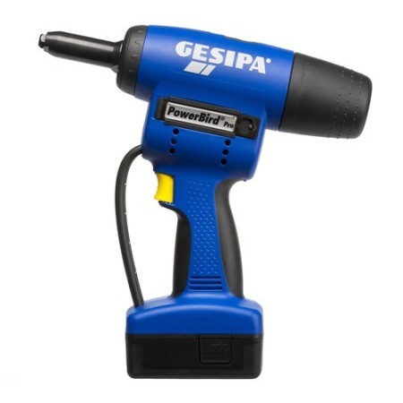 Gesipa Blindniet-Setzgerät PowerBird Pro (1 Li-Ion Akku 2,1 Ah / Ladegerät)