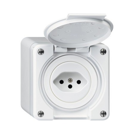HAGER Steckdose Robusto T13 weiss