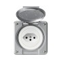 HAGER Steckdose Robusto T13 aluminium