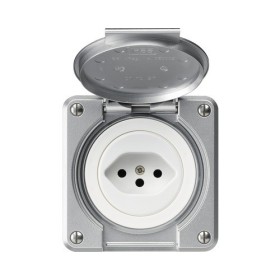 HAGER Steckdose Robusto T13 aluminium