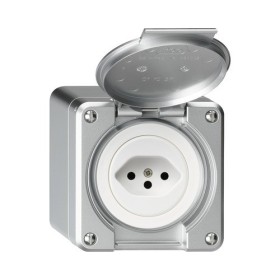 HAGER Steckdose Robusto T13 aluminium