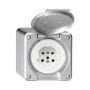 HAGER Steckdose Robusto T15 kunststoff aluminium