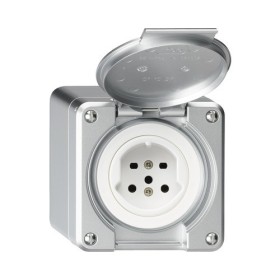 HAGER Steckdose Robusto T15 kunststoff aluminium